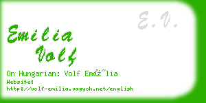 emilia volf business card